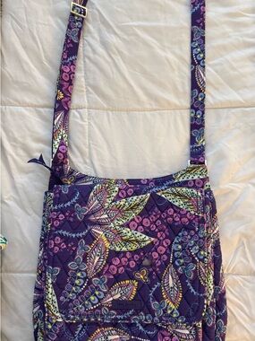 Vera Bradley Purple Quilted Floral Paisley Crossbody